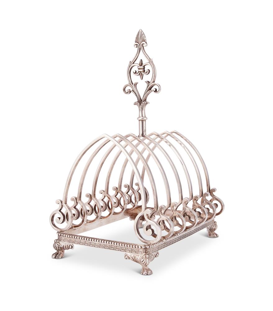 Tiffany, an American silver rectangular toast rack by Tiffany & Co.,