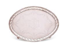 A George III Irish silver oval salver