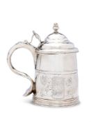 A Queen Anne Scottish silver straight-tapered tankard by James Mitchellsone