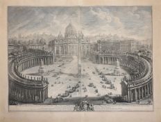 GIOVANNI BATTISTA PIRANESI (ITALIAN 1720-1778), VIEW OF ST PETER'S AND THE PIAZZA