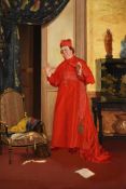 GEORGES CROEGAERT (BELIGIAN 1848-1923), INTERIOR WITH CARDINAL