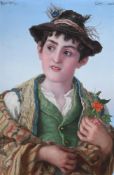 ADRIANO BONIFAZI (ITALIAN 1858-1914) THE LITTLE SHEPHERD