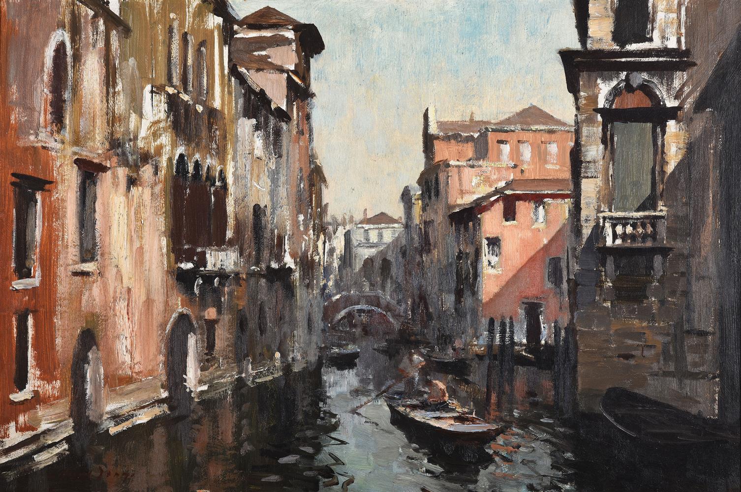 λ EDWARD SEAGO (BRITISH 1910-1974), CANAL SCENE