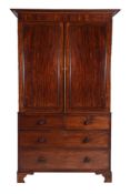 Y A Regency mahogany clothes press