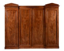 A William IV mahogany compactum wardrobe