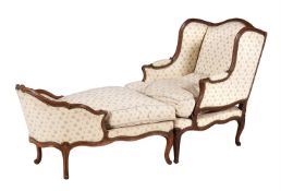 A Louis XV beechwood duchesse brisée