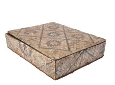 Y A mother-of-pearl and abalone veneered wood box