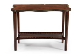 Y A George III satinwood and rosewood banded table top