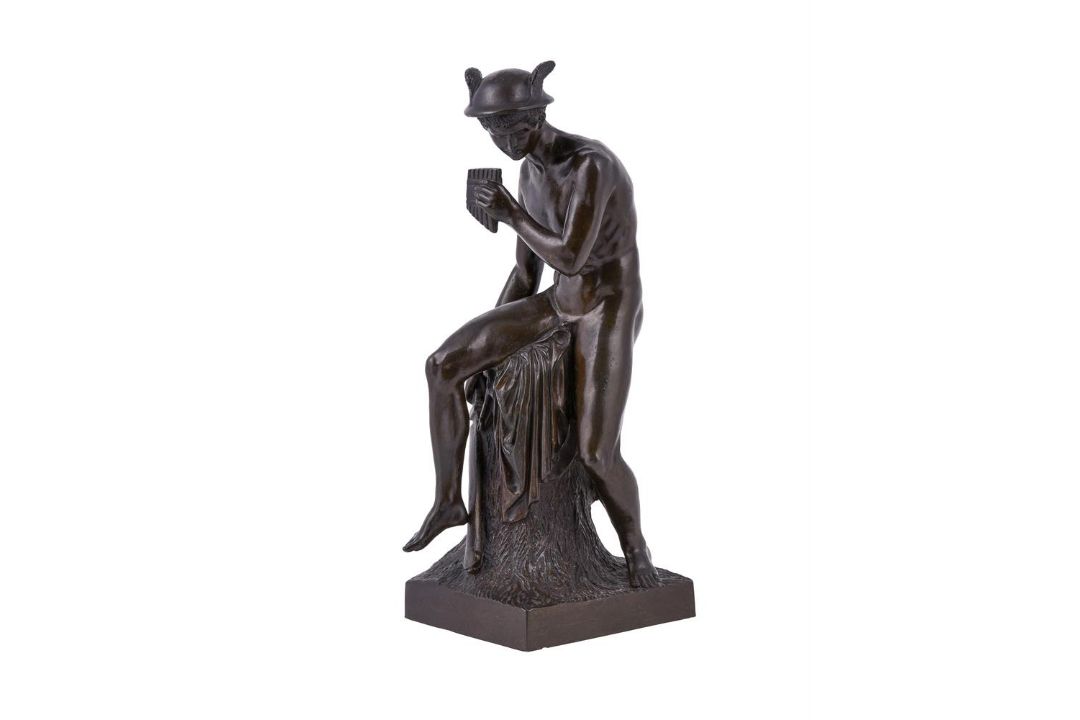 A patinated bronze model of Mercury - Image 1 of 4