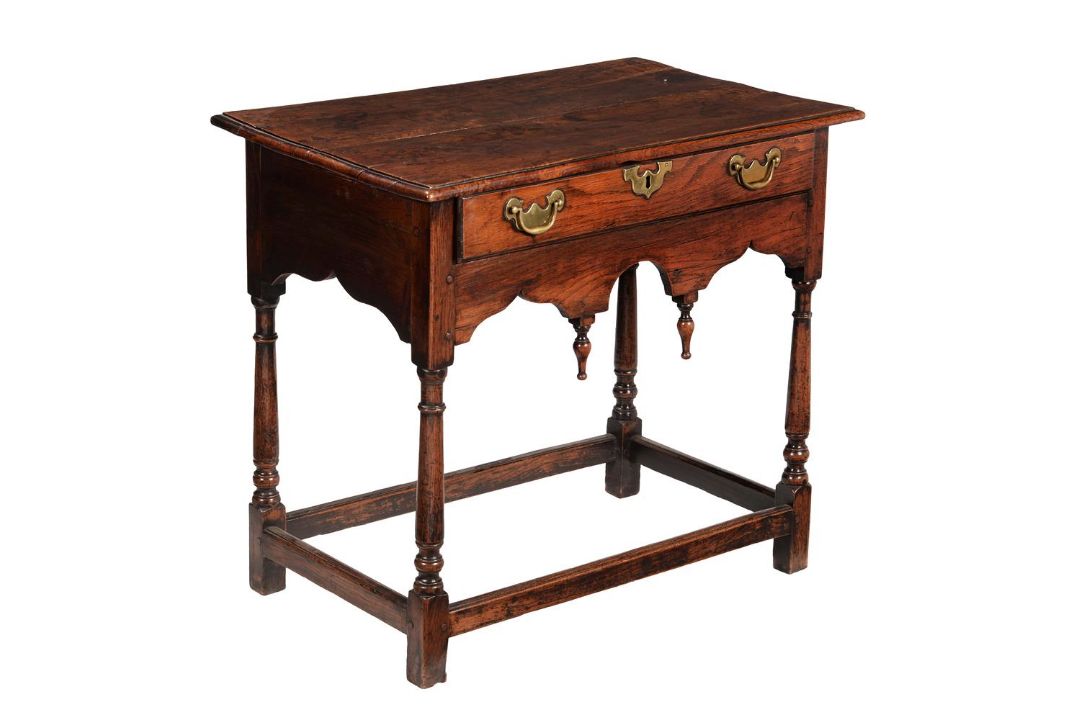 An oak side table