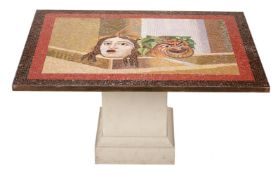 An Italian mosaic centre table top