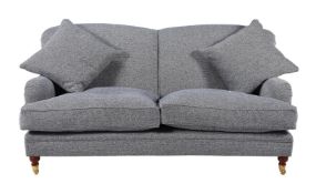 An upholstered sofa