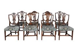 A set of eight dining chairs in George III style