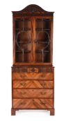 A GEORGE III MAHOGANY SECRETAIRE BOOKCASE, IN THE MANNER OF ROBERT ADAM