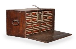Y A SPANISH WALNUT, TORTOISESHELL AND BONE INLAID VARGUENO, 17TH CENTURY