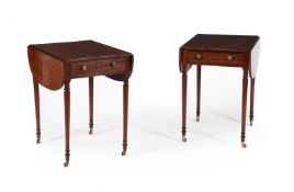 A PAIR OF GEORGE III MAHOGANY PEMBROKE TABLES, CIRCA 1800