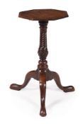 AN EARLY GEORGE III 'RED WALNUT' CANDLESTAND, CIRCA 1760