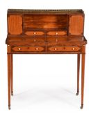 Y A GEORGE III SATINWOOD AND ROSEWOOD CROSSBANDED BONHEUR DU JOUR, CIRCA 1790