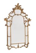 A LOUIS XV GILWOOD WALL MIRROR, MID-18TH CENTURY