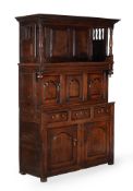 A WELSH OAK PRESS CUPBOARD OR TRIDARN, PROBABLY DENBIGHSHIRE