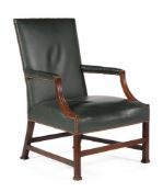 A GEORGE III MAHOGANY GAINSBOROUGH ARMCHAIR, CIRCA 1790