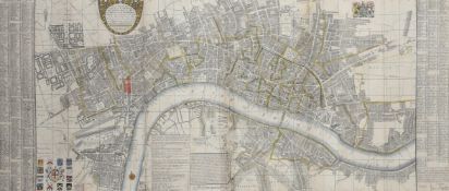 CARTOGRAPHY; BOWLES (THOMAS) A NEW & EXACT PLAN OF YE CITY OF LONDON AND SUBURBS THEREOF'