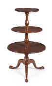 A GEORGE III MAHOGANY THREE-TIER DUMB WAITER, CIRCA 1780