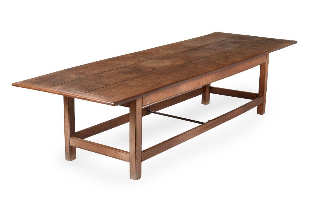 AN OAK REFECTORY TABLE, LATE 18TH CENTURY/EARLY 19TH CENTURY - Image 1 of 4