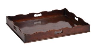 A GEORGE III MAHOGANY TRAY, SECOND HALF 18TH CENTURY