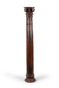 A CARVED OAK COLUMN, IN THE CORINTHIAN ORDER, SECOND HALF 18TH CENTURY