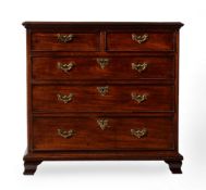 A GEORGE II MAHOGANY CHEST OF DRAWERS, CIRCA 1755