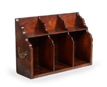 A GEORGE II MAHOGANY BOOK CARRIER, IN THE MANNER OF THOMAS CHIPPENDALE