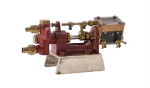 A model of a live steam driven Stuart Turner weir pump