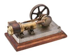 A small well engineered model of a horizontal live steam mill engine