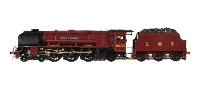 A gauge 1 Aster model of a London Midland and Scottish Princess Coronation Class locomotive