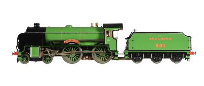 A gauge 1 Aster model of a 4-4-0 Southern Railway Schools class tender locomotive