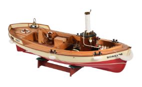 A model of a live steam boat 'Borkum Emden 1901'