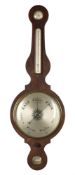 A WILLIAM IV MAHOGANY MERCURY WHEEL BAROMETER WITH TWELVE-INCH DIAL