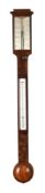 A WILLIAM IV MAHOGANY MERCURY STICK BAROMETER