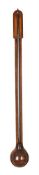A REGENCY BULB-CISTERN TUBE MERCURY STICK BAROMETER
