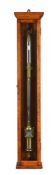A FINE VICTORIAN LACQUERED BRASS FORTIN-TYPE LABORATORY MERCURY STICK BAROMETER