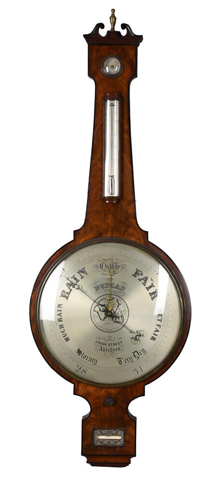 Y AN UNUSUAL VICTORIAN ‘GIANT’ MERCURY WHEEL BAROMETER WITH EIGHTEEN-INCH DIAL