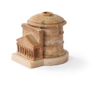 AN ITALIAN ALABASTER MODEL OF THE PANTHEON