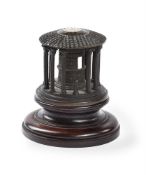 AN ITALIAN BRONZE MODEL OF THE TEMPLE OF HERCULES, 19TH CENTURY