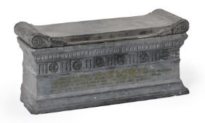 AN ITALIAN BARDIGLIO MARBLE MODEL OF THE TOMB OF SCIPIO, 19TH CENTURY