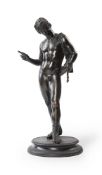 AFTER THE ANTIQUE, AN ITALIAN BRONZE STATUETTE OF THE GREEK MYTHOLOGICAL FIGURE NARCISSUS