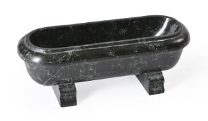 AN ITALIAN MODEL OF A ROMAN BATH IN GREEN SERPENTINE MARBLE, LATE 19TH CENTURY
