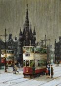 λ Arthur Delaney (British 1927-1987), Tram in front of the Albert Memorial