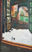 λ John Bratby (British 1928-1992), Fenice Hotel, Venice, with arches and reflections