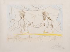 λ Salvador Dali (Spanish 1904-1989), Les Dames de la Renaissance (from Mythologique Nouvelle)